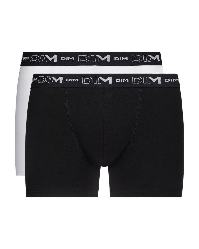 Pack 2 Bóxer DIM Cotton Stretch - TALLAS M COLOR NRO/NRO