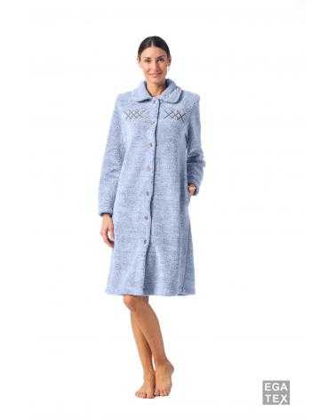 Bata Señora Egatex Rizo Cenefa (222506) COLOR: gris, azul, rosa; TALLAS: s, m, l, xl, xxl, 3xl Temporada: i23 - Toda la