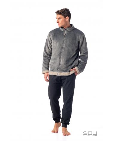 Bata Corta Caballero Soy 222665 COLOR: gris; TALLAS: s, m, l, xl Temporada: i23 - Hombre Ropa Interior y baño Online  -