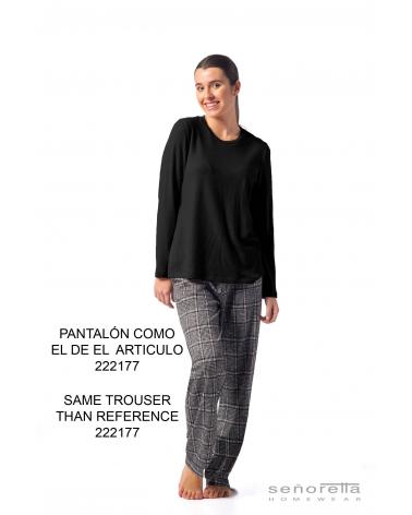 Pijama Señora Señoretta Cuadros 222206 TALLAS: m, l, xl; COLOR: unico Temporada: i23 - Toda la lencería de noche de