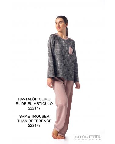 Pijama Señora Señoretta Cuadros 222205 TALLAS: m, l, xl; COLOR: unico Temporada: i23 - Toda la lencería de noche de
