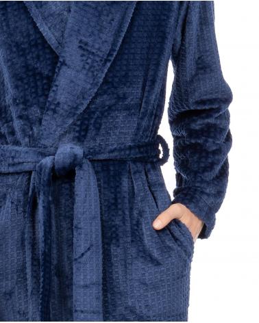 Y225376 BATA LOHE FRANNEL TALLAS: m, l, xl, xxl, 3xl; COLOR: marino Temporada: i23 -   - PEPI GUERRA