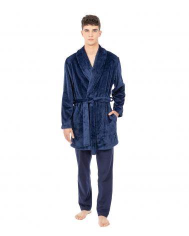 Y225476 BATA LOHE FRANNEL TALLAS: m, l, xl, xxl; COLOR: marino Temporada: i23 - Hombre Ropa Interior y baño Online  -