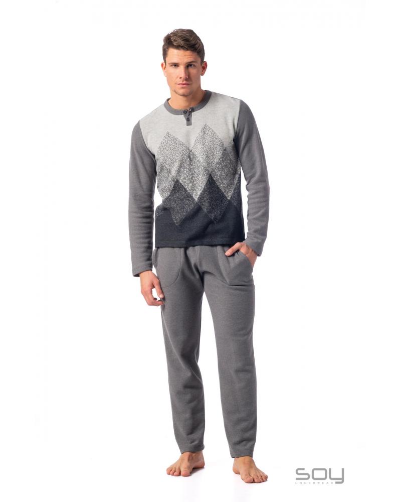 PIJAMA HOMBRE SOY PICOS COLOR: gris; TALLAS: s, m, l, xl, xxl Temporada: i23 -   - PEPI GUERRA