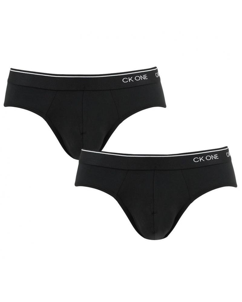 Pack 2 slips Calvin Klein microfibra CK 1 - TALLAS: m, l; COLOR: negro  TALLAS M COLOR Negro