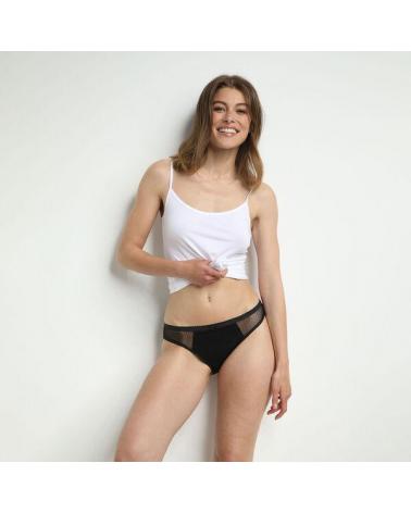 D0BDS BRAGA DIM MENTRUSL FLUJO+ TALLAS: s, m, l; COLOR: negro Temporada: i23 - Todas las braguitas mujer online  - PEPI