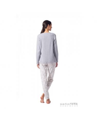 PIJAMA SEÑORETTA SOFT 222154 TALLAS: s, m, l, xl, xxl, 3xl; COLOR: azul Temporada: i23 - Toda la lencería de noche de
