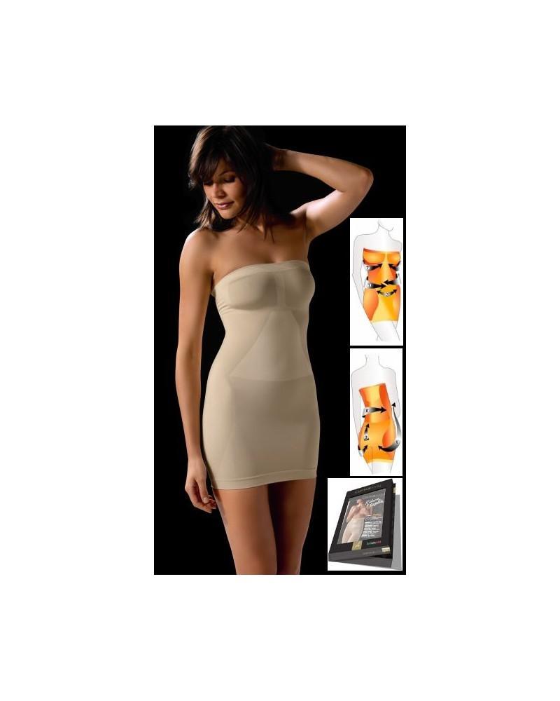 VESTIDO FAJA 810054 TUBINO CONTROL BODY GOLD