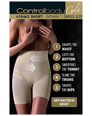 PANTY FAJA 410465 SHORT CONTROLBODY GOLD TALLAS: xxl; COLOR: skin Temporada: invierno 2012 - Todas las mejores fajas de
