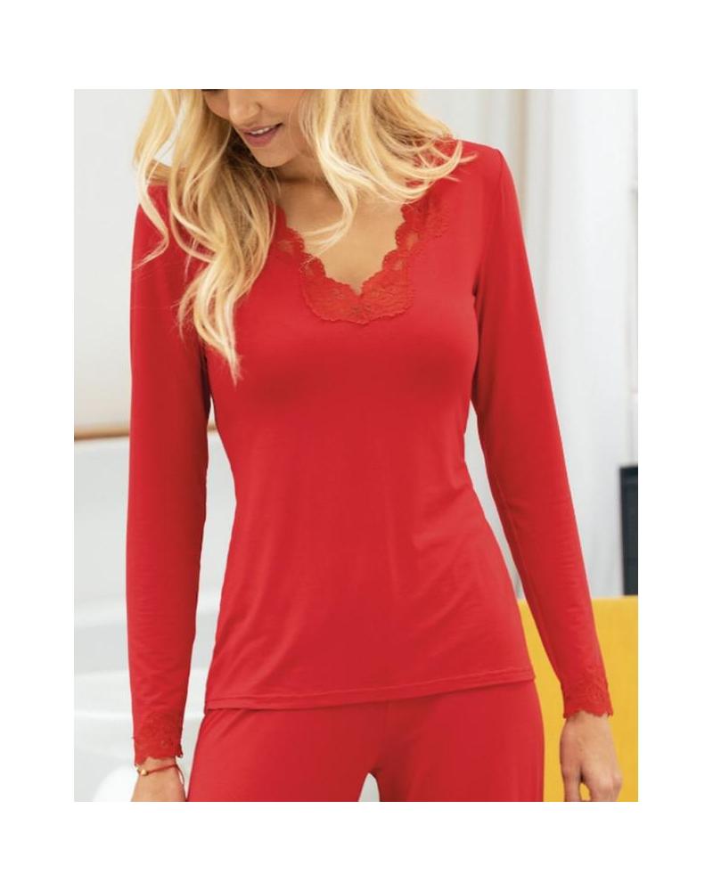 ENA2006 CAMISETA PIJAMA SRA COLOR: gris, rojo, negro, kaki, bm, gris/noir, nacre, noir; TALLAS: s, m, l, xl, xxl, 3xl