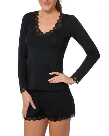 ENA2006 CAMISETA PIJAMA SRA COLOR: gris, rojo, negro, kaki, bm, gris/noir, nacre, noir; TALLAS: s, m, l, xl, xxl, 3xl