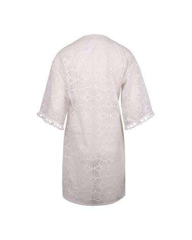 TUNICA DE PLAYA ANTIGEL ''LA MUSE DENTELLE'' TALLAS: s, m, l, xl; COLOR: blanco  -   - PEPI GUERRA