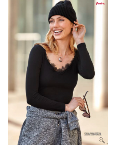 CTA M/L SARAH COTTON TALLAS: m, l, xl, xxl; COLOR: negro Temporada: in23 - Descubre todas las Camisetas y Bodys