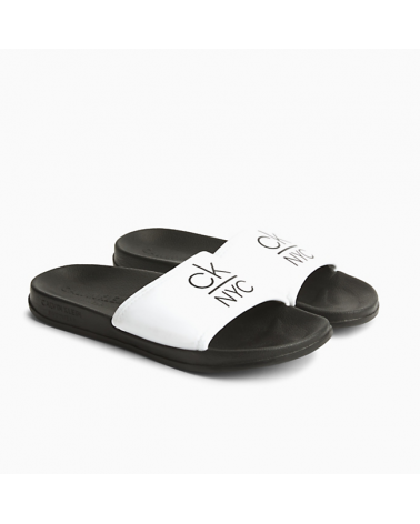 Chanclas mujer Calvin Klein slide - COLOR: blanco, rojo, negro; TALLAS:  COLOR Blanco TALLAS 37/38