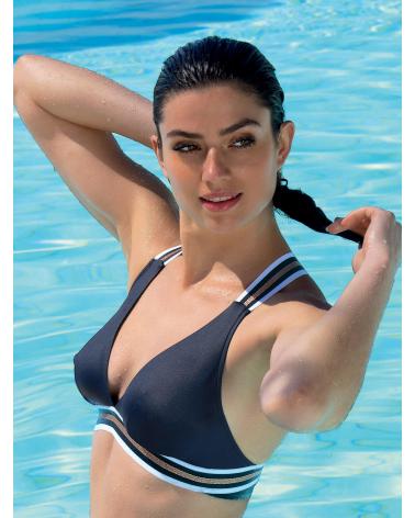 TRIÁNGULO DE BIKINI LISE CHARMEL ''ENERGIE NAUTIQUE'' TALLAS: s, m, l, xl; COLOR: pacifique nautique  - Colección Baño