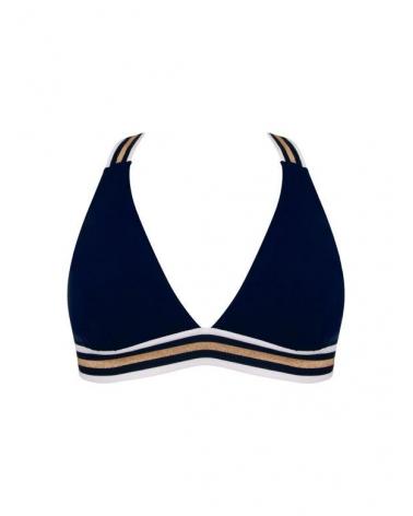 TRIÁNGULO DE BIKINI LISE CHARMEL ''ENERGIE NAUTIQUE'' TALLAS: s, m, l, xl; COLOR: pacifique nautique  - Colección Baño