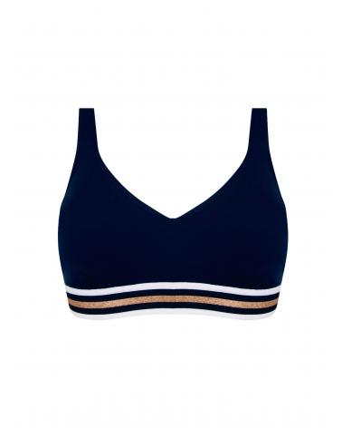 BRASSIÈRE TRIÁNGULO BIKINI LISE CHARMEL ''ENERGIE NAUTIQUE'' TALLAS: m, l, xl, xxl; COLOR: pacifique nautique  -