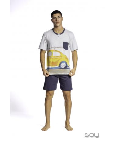 PIJAMA SOY MANGA CORTA BEETLE 231615 TALLAS: m, l, xl; COLOR: unico Temporada: summer 23 - Hombre Ropa Interior y baño