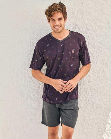 PIJAMA CRO MASSANA P231326 TALLAS: m, l; COLOR: unico Temporada: summer 23 - Hombre Ropa Interior y baño Online  - PEPI