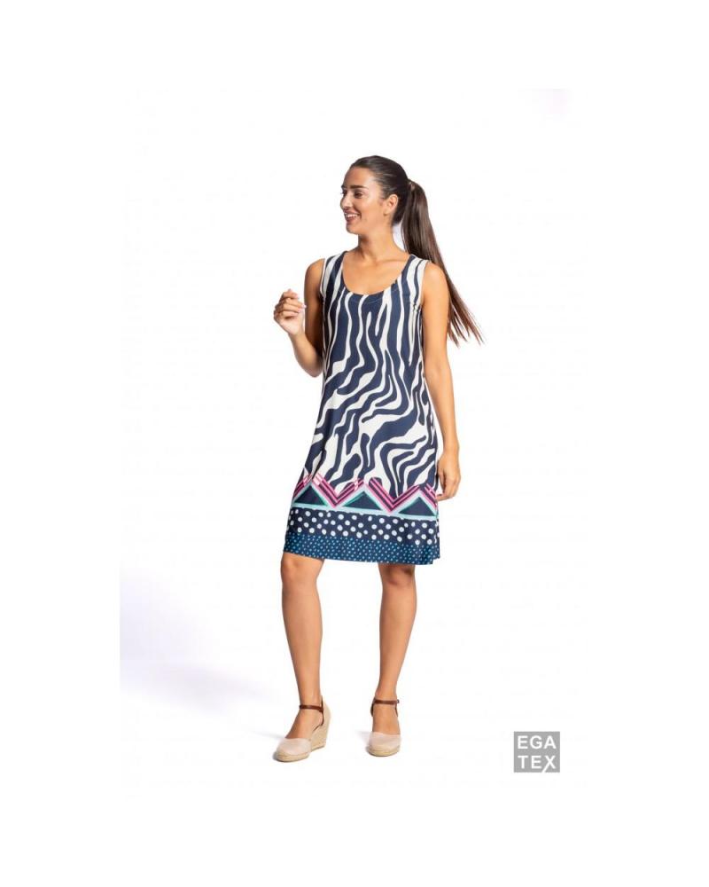 VESTIDO EGATEX SIN MANGAS ZEBRA 231531
