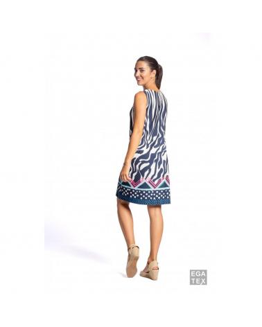 VESTIDO EGATEX SIN MANGAS ZEBRA 231531