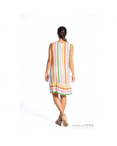 VESTIDO SEÑORETTA RAYAS 231156 TALLAS: m, l; COLOR: unico Temporada: summer 23 - Lencería Mujer Online  - PEPI GUERRA
