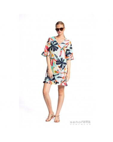 VESTIDO SEÑORETTA MANGA CORTA VOLANTE 231165 TALLAS: m, l; COLOR: unico Temporada: summer 23 - Lencería Mujer Online  -