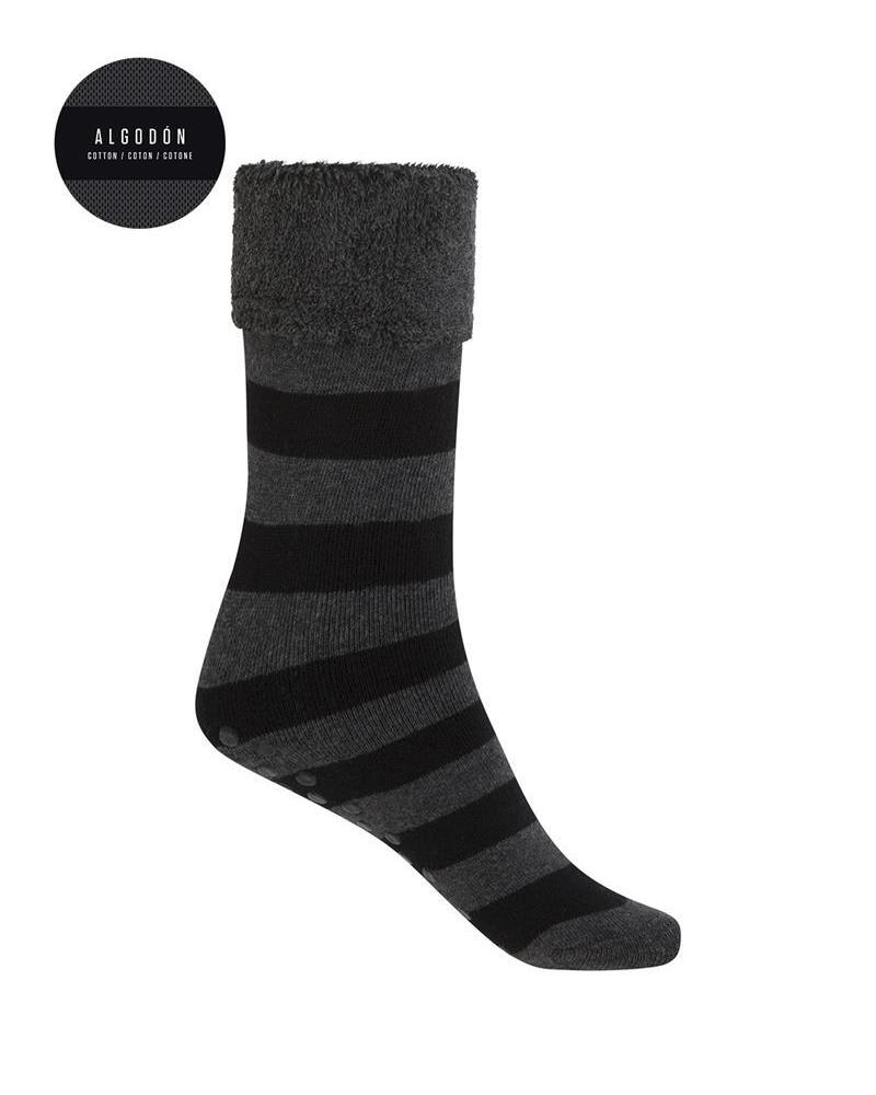 76491-60 CALCETIN SEÑORA PUNTO BLANCO ANTIDESLIZANTE COLOR: gris; TALLAS: u Temporada: inv15/16 - Lencería Mujer Online