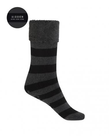 76491-60 CALCETIN SEÑORA PUNTO BLANCO ANTIDESLIZANTE COLOR: gris; TALLAS: u Temporada: inv15/16 - Lencería Mujer Online