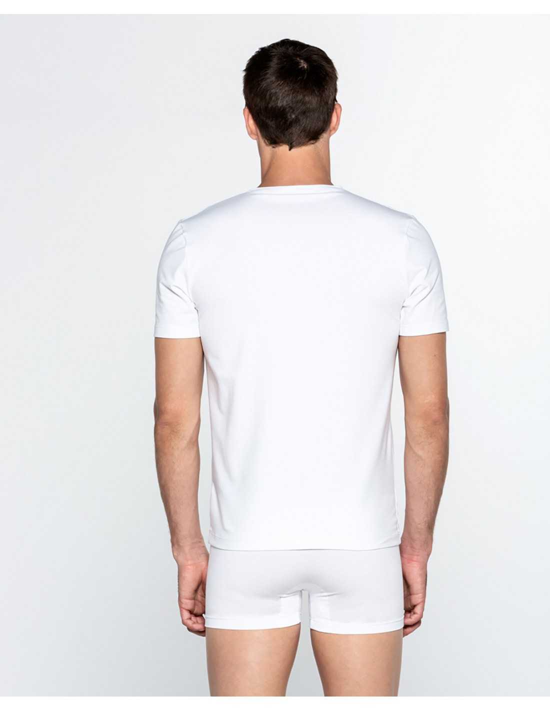 Camiseta Punto Blanco cuello pico Ecologix COLOR: gris, blanco, negro; TALLAS: s, m, l, xl Composición: algodón -