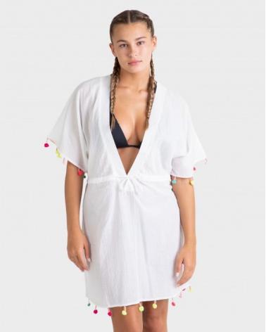 PLAYERAS SRA M/C POMPONES L237410 COLOR: blanco, negro; TALLAS: m, l, xl Temporada: summer 23 -   - PEPI GUERRA