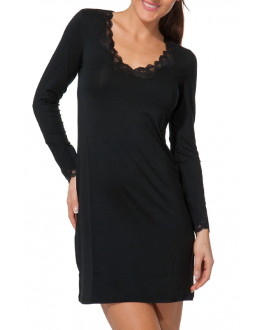 CAMISOLA MANGA LARGA MODAL ANTIGEL ENA1306 COLOR: gris, negro; TALLAS: l, xl Temporada: anteriores - Toda la lencería