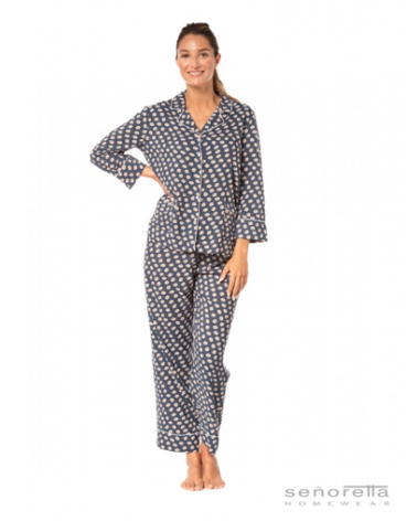 PIJAMA CAMISERO SEÑORETTA 3/4 231313 TALLAS: m, l, xl; COLOR: unico Temporada: summer 23 - Toda la lencería de noche de