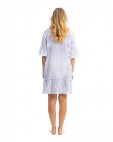 VESTIDO LOHE RAYAS BORDADO V238485