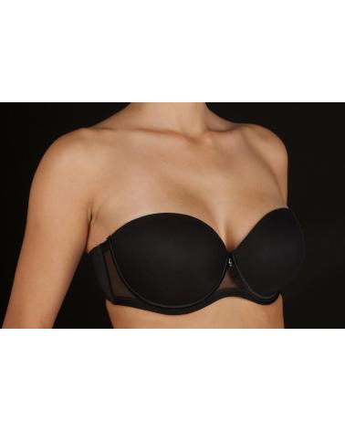 ESMERALDA SUJETADOR SIN TIRANTES COPA C MARCA SELENE COLOR: negro, tierra; TALLAS: 90, 95, 100, 85, 105, 110, 80
