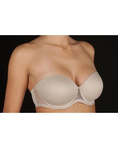 ESMERALDA SUJETADOR SIN TIRANTES COPA C MARCA SELENE COLOR: negro, tierra; TALLAS: 90, 95, 100, 85, 105, 110, 80