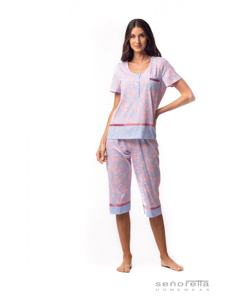 PIJAMA MUJER SEÑORETTA PIRATA 221128 TALLAS: m, l; COLOR: unico Temporada: ver23 -   - PEPI GUERRA