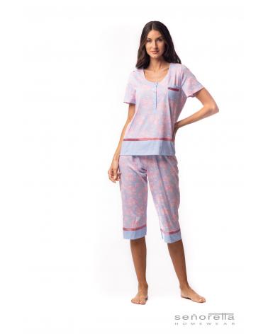 PIJAMA MUJER SEÑORETTA PIRATA 221128 TALLAS: m, l; COLOR: unico Temporada: ver23 -   - PEPI GUERRA