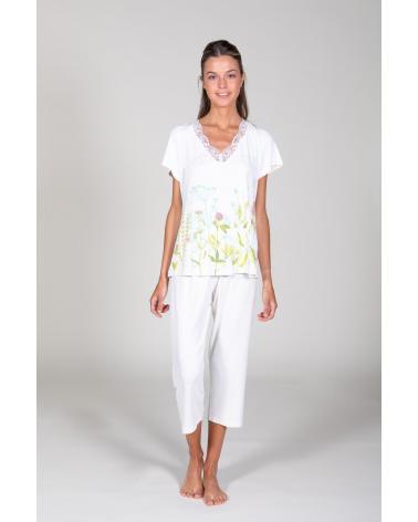 PIJAMA MUJER EGATEX PIRATA 211409 TALLAS: m, l; COLOR: blanco Temporada: ver23 -   - PEPI GUERRA