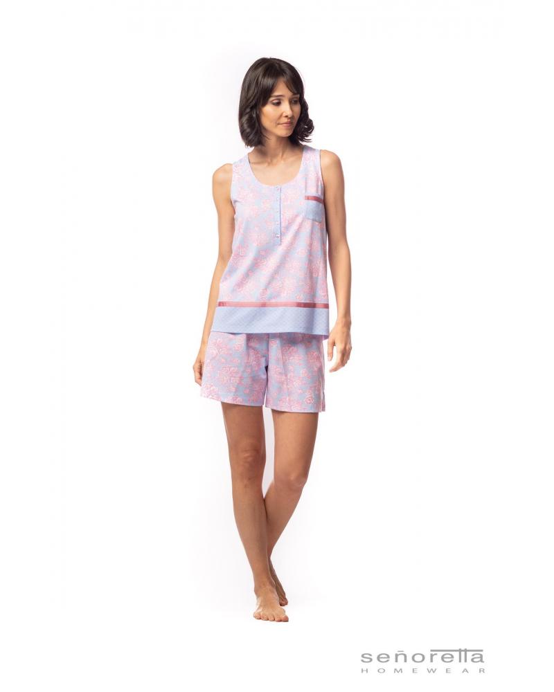 PIJAMA SEÑORETTA MUJER ROSAS 221126 ROSAS TALLAS: m, l; COLOR: unico Temporada: ver23 -   - PEPI GUERRA