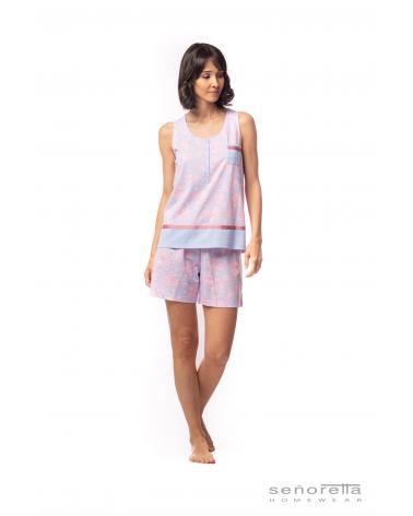 PIJAMA SEÑORETTA MUJER ROSAS 221126 ROSAS TALLAS: m, l; COLOR: unico Temporada: ver23 -   - PEPI GUERRA