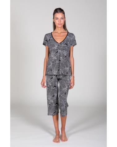 PIJAMA EGTEX MUJER MANGA CORTA 211404 TALLAS: l, xl; COLOR: negro Temporada: ver23 -   - PEPI GUERRA