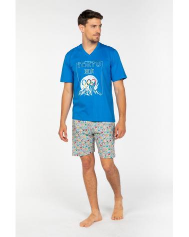 PIJAMA HOMBRE SOY TOKYO 201636 TALLAS: m, l, xl; COLOR: azul Temporada: ver21 - Hombre Ropa Interior y baño Online  -