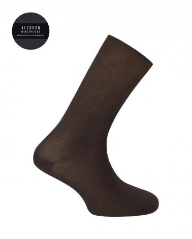 CALCETIN CABALLERO PUNTO BLANCO ALGODÓN MERCERIZADO 13469-10 TALLAS: m, g; COLOR: negro, marrón, marino, piel, marron