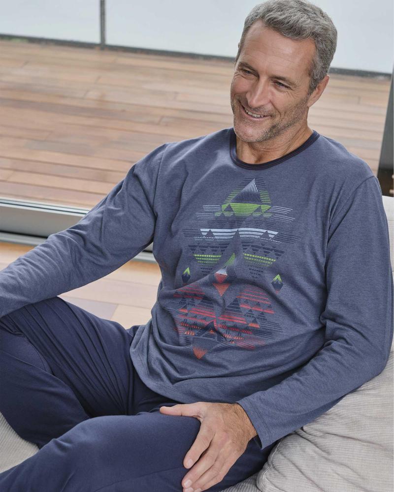 PIJAMA CABALLERO MASSANA ALGODÓN ROMBOS P731327