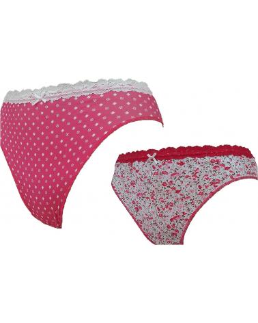 PACK 2 BRAGAS JANIRA MINI GARDEN COQ TALLAS: s, m; COLOR: fresa Temporada: ver19 - Todas las braguitas mujer online  -