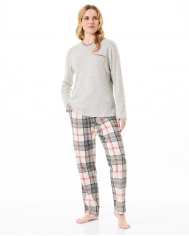 PIJAMA MUJER CUADROS LOHE Y231525 TALLAS: s, m, l; COLOR: unico Temporada: winter 23 -   - PEPI GUERRA