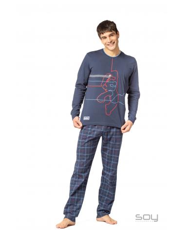 PIJAMA SOY UNDERWEAR MARIO BROS 232621 TALLAS: s, m, l, xl, xxl; COLOR: unico Temporada: winter 23 - Hombre Ropa