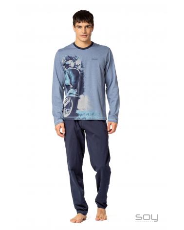 PIJAMA HOMBRE SOY 232637 VIGORE ESTAMAPADO MOTO TALLAS: m, l, xl, xxl; COLOR: unico Temporada: winter 23 - Hombre Ropa