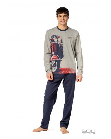 PIJAMA HOMBRE SOY 232637 VIGORE ESTAMAPADO MOTO TALLAS: m, l, xl, xxl; COLOR: unico Temporada: winter 23 - Hombre Ropa